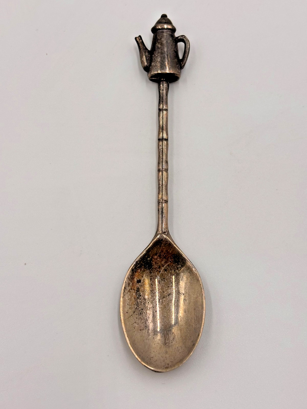 Silea Silver Plate Demitasse Spoon Coffee Tea Pot Finial Italy